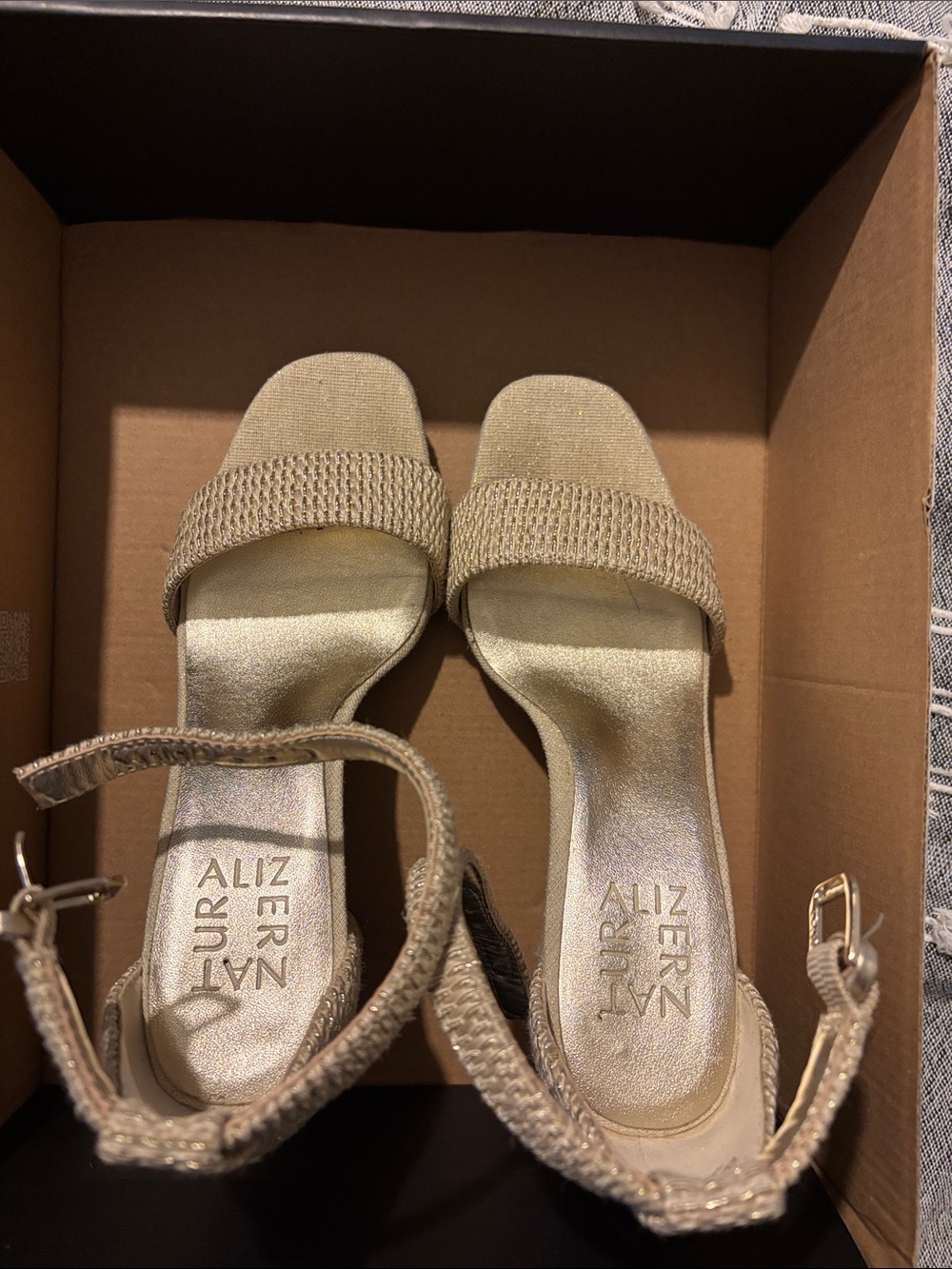 Naturalizer Gold Open-Toe Ankle-Strap Heels